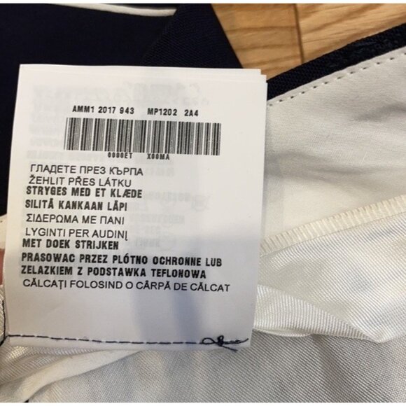 Miu Miu Navy Blue Pants Trousers Cropped Pin - Picture 9 of 10